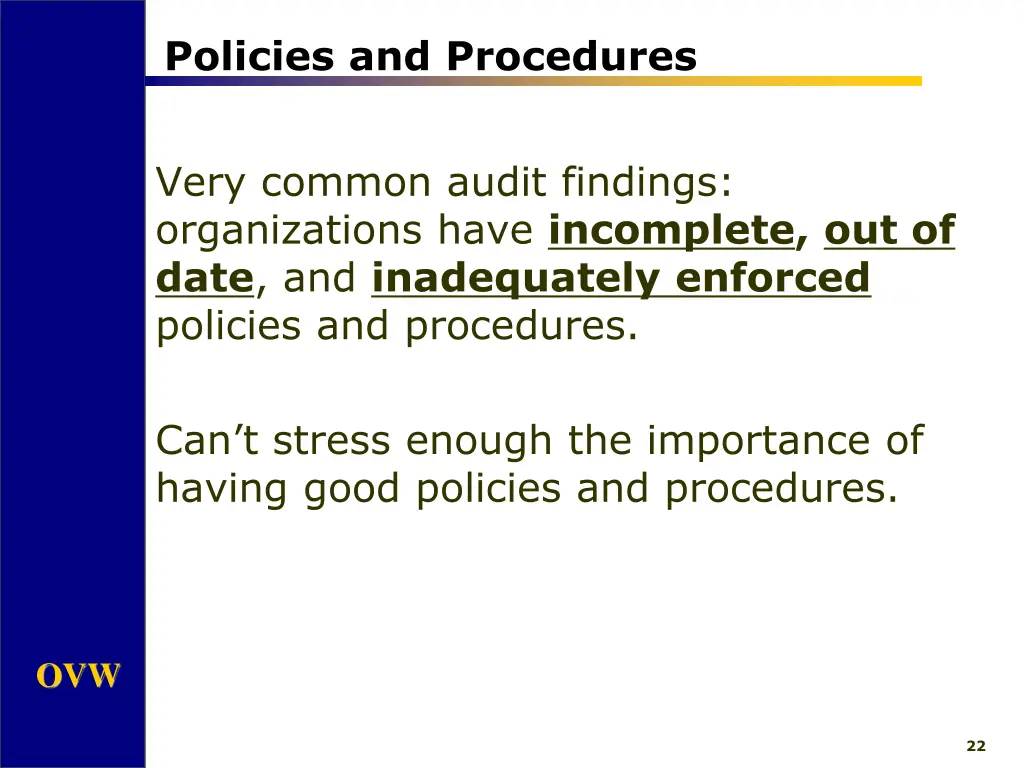 policies and procedures 1