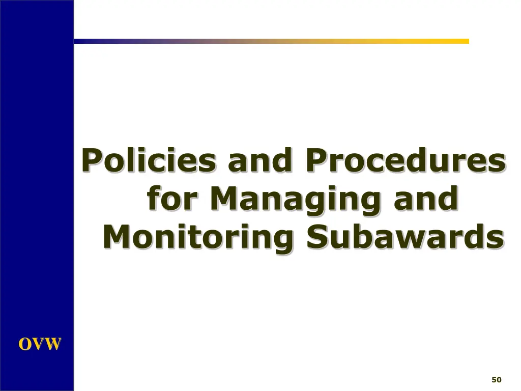 policies and procedures for managing
