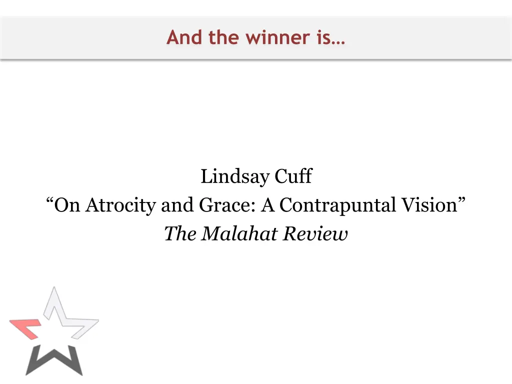 and the winner is