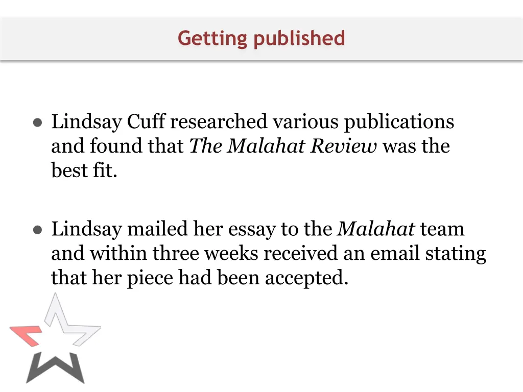 getting published