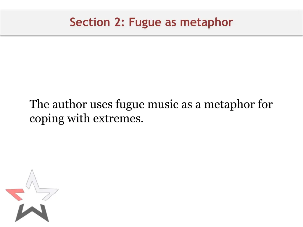 section 2 fugue as metaphor