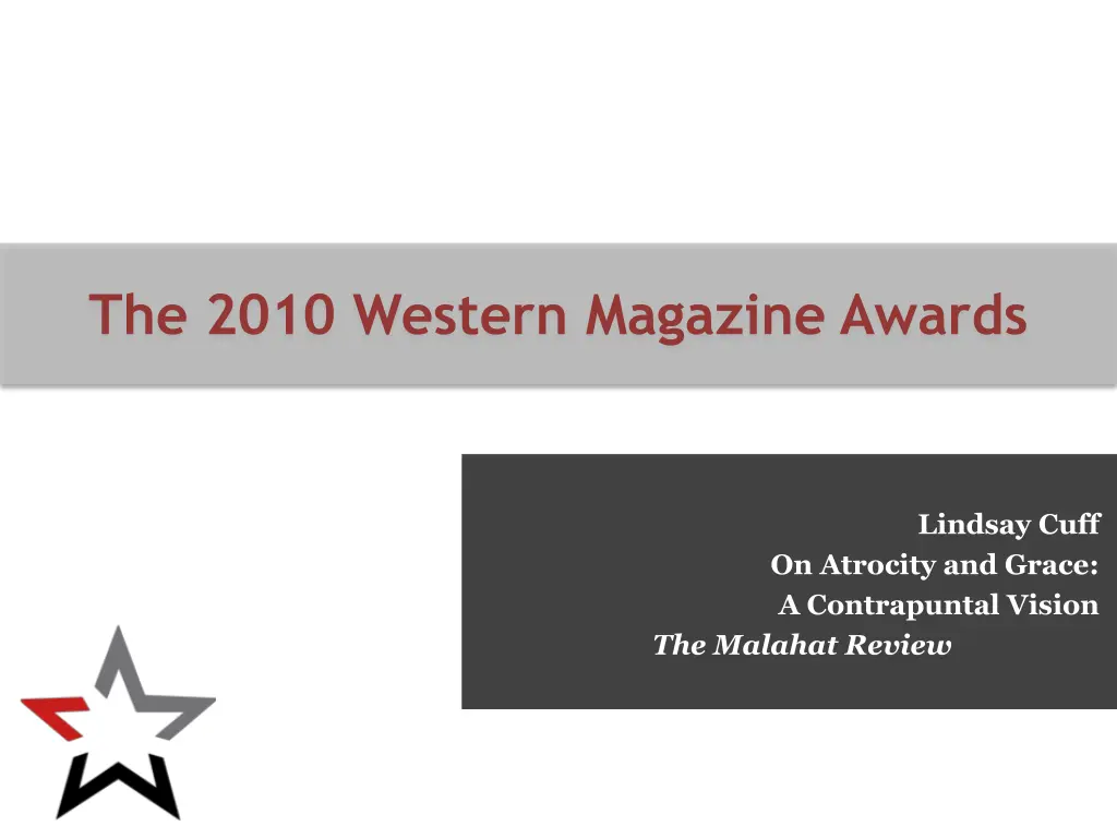 the 2010 western magazine awards