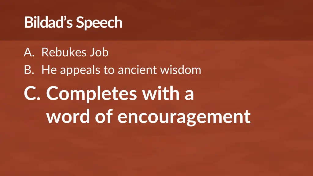 bildad s speech 2
