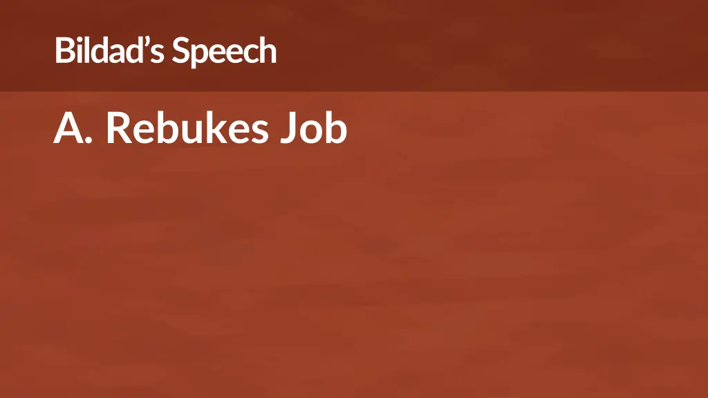 bildad s speech