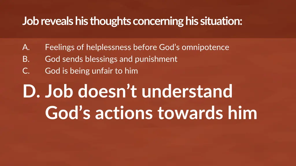job reveals his thoughts concerning his situation 3