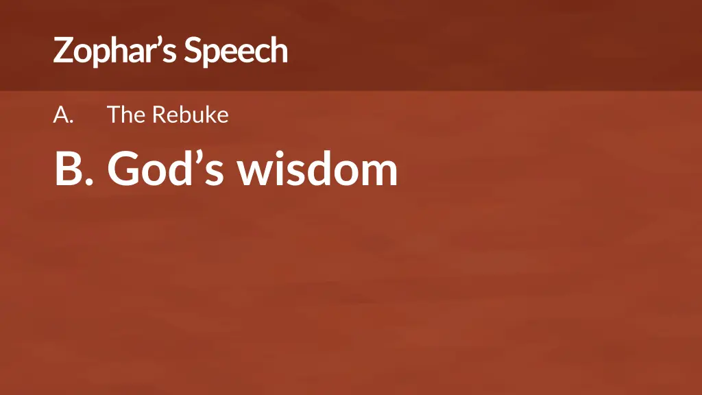 zophar s speech 1