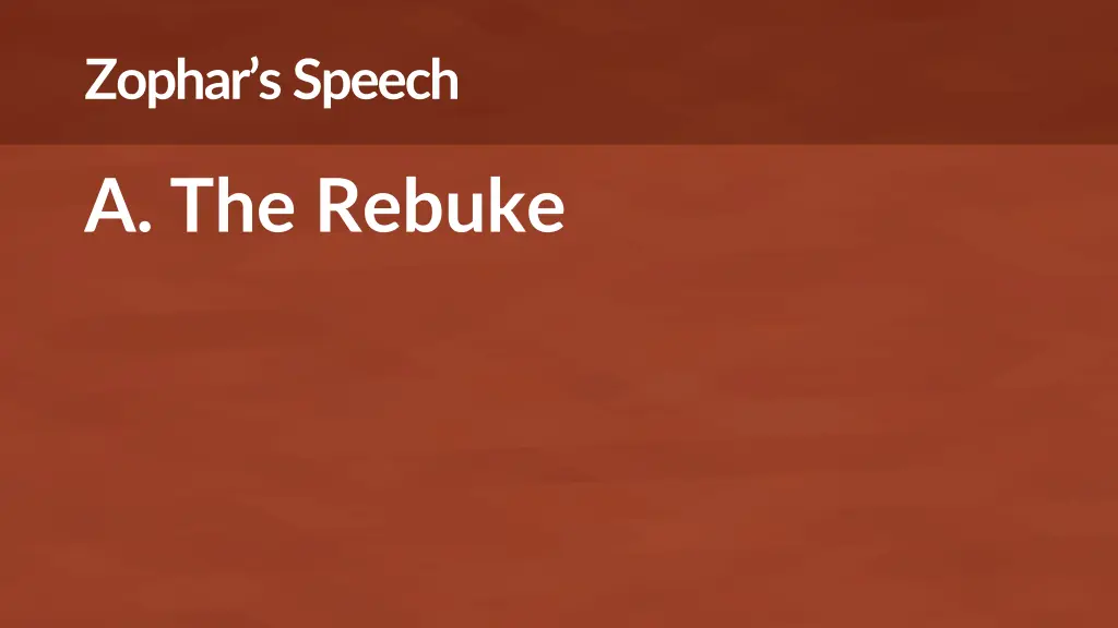 zophar s speech