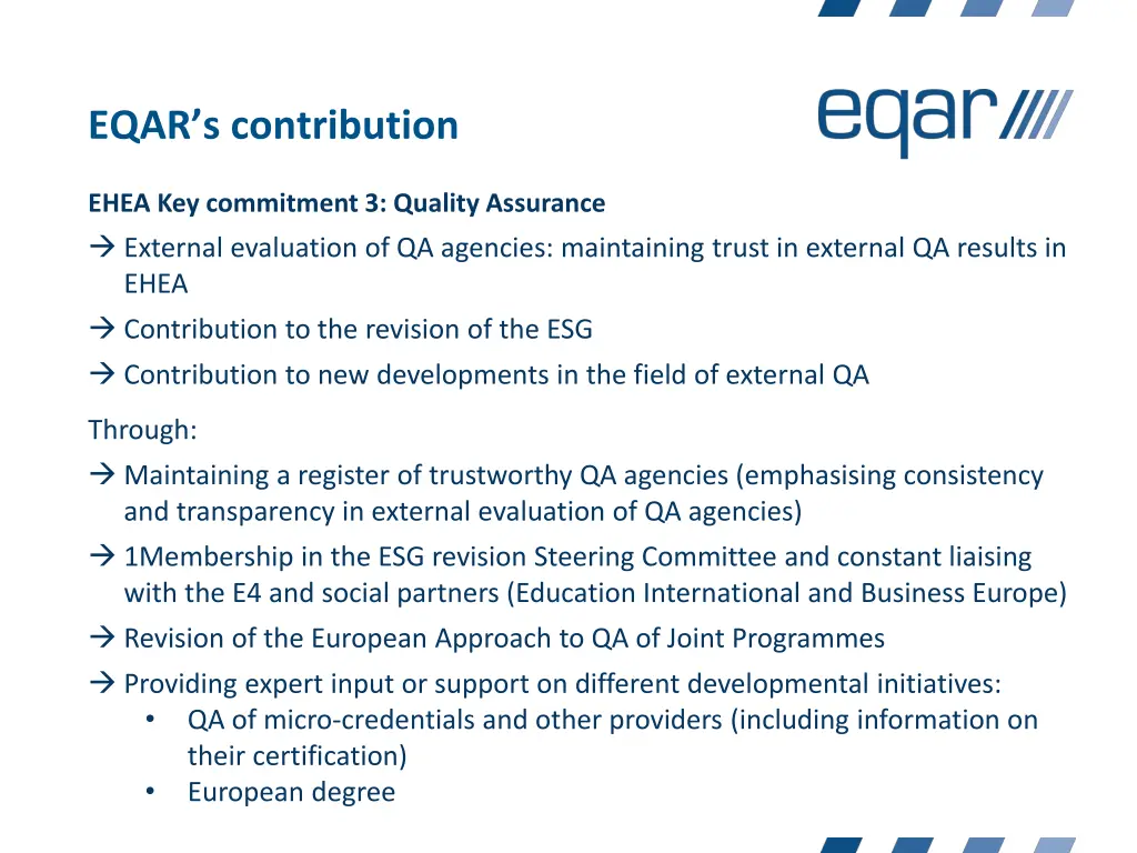 eqar s contribution 1