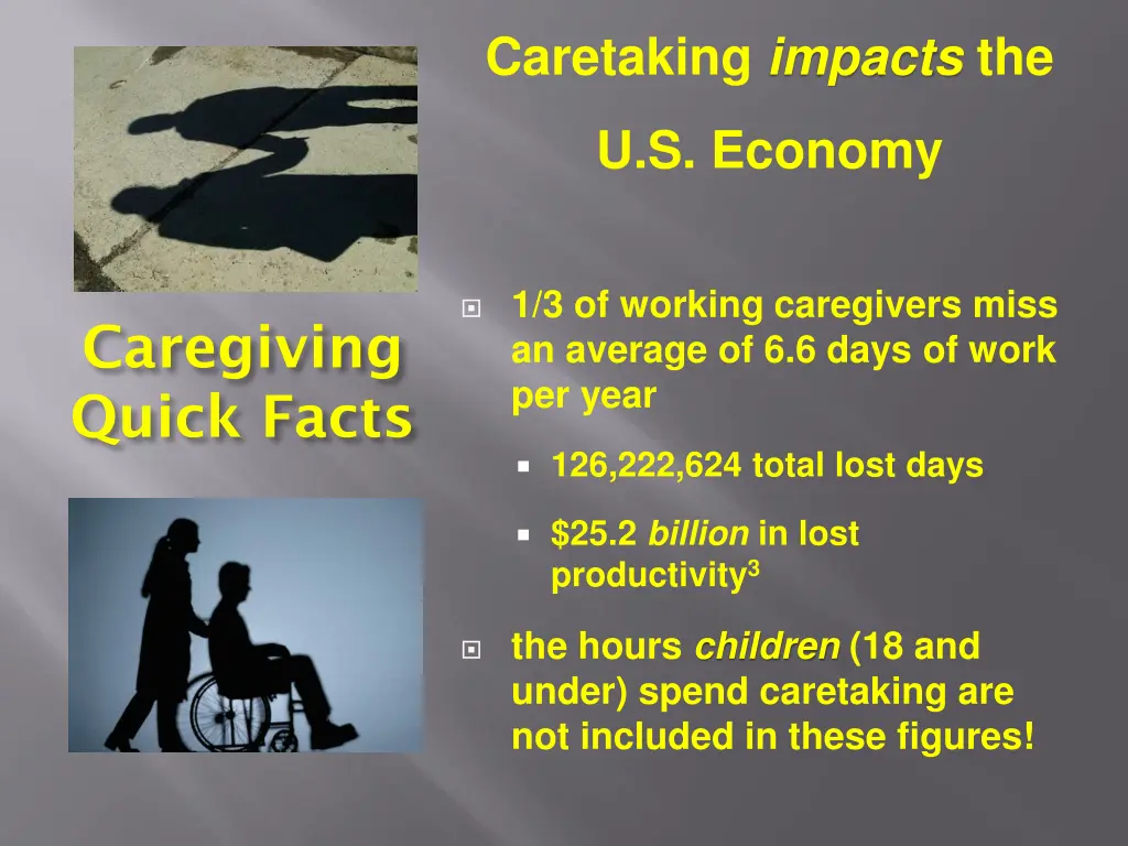 caretaking impacts the