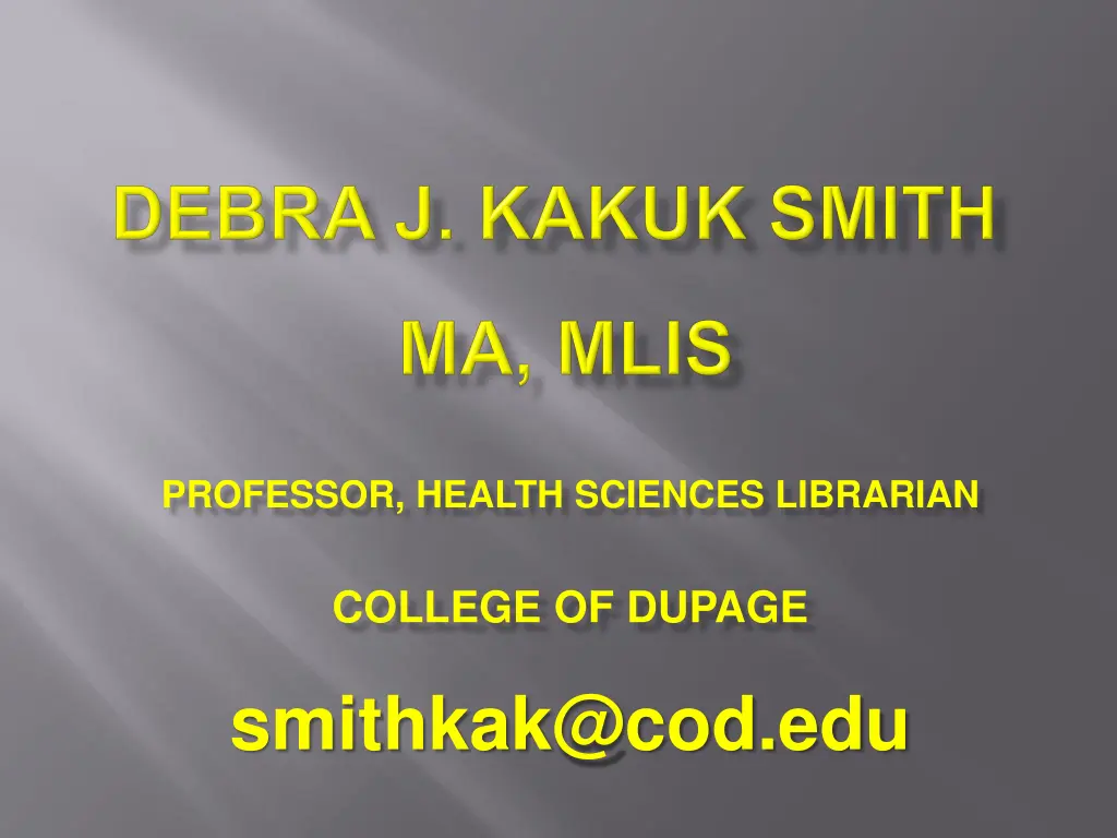 professor health sciences librarian