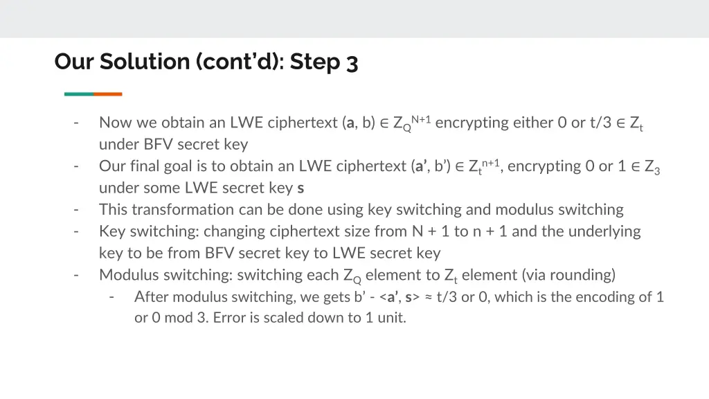 our solution cont d step 3 1