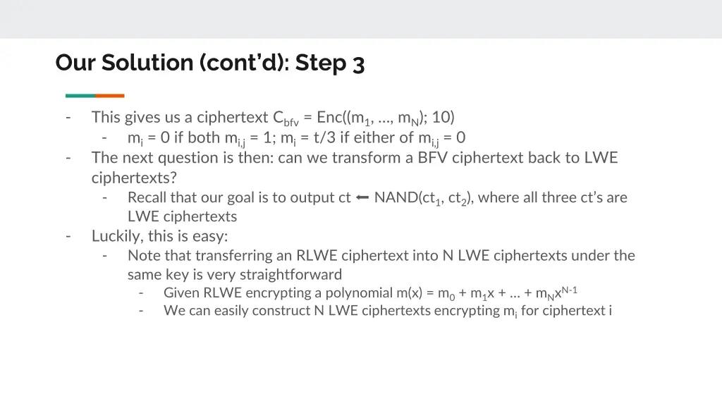 our solution cont d step 3