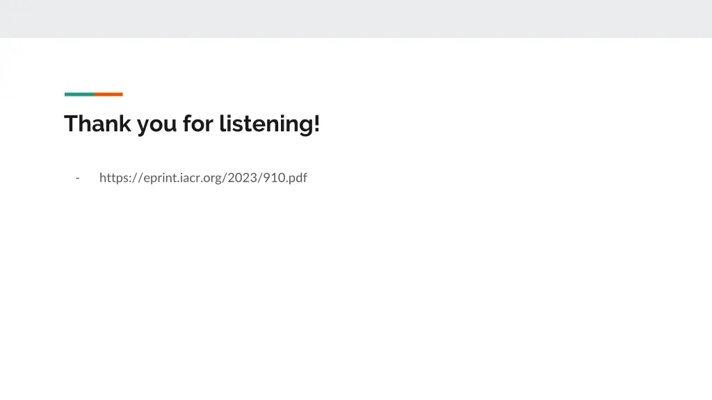 thank you for listening