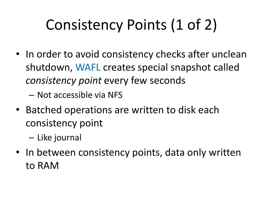 consistency points 1 of 2