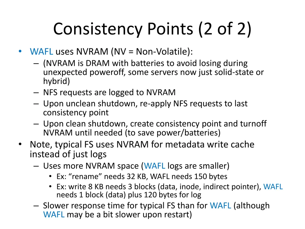 consistency points 2 of 2