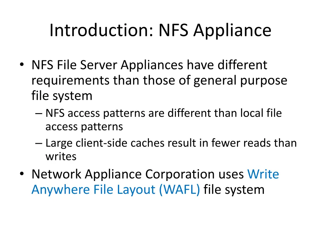 introduction nfs appliance