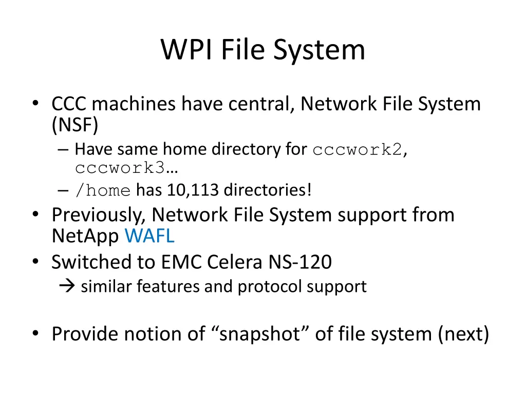 wpi file system