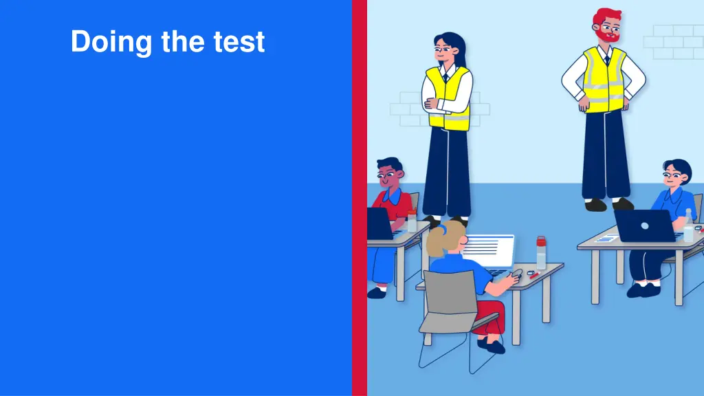 doing the test