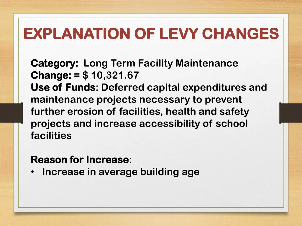 explanation of levy changes explanation of levy 2