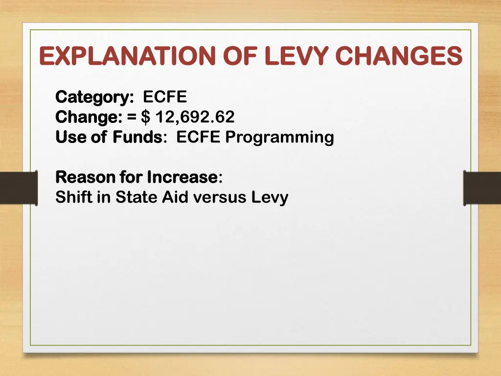 explanation of levy changes explanation of levy 5