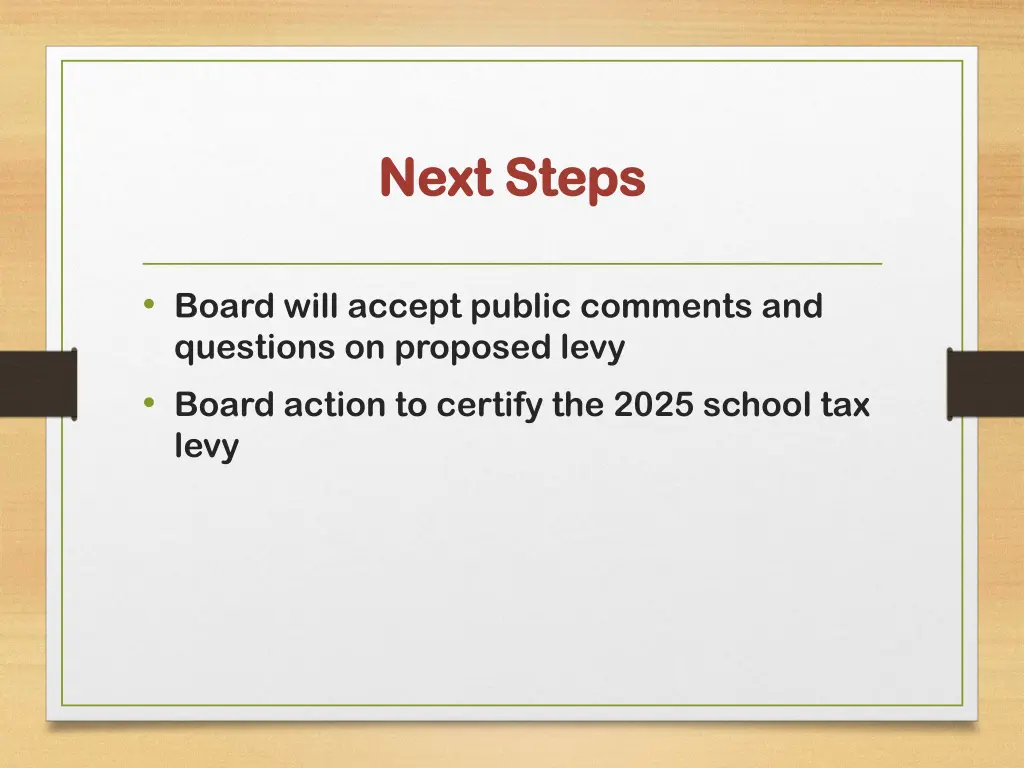 next steps next steps