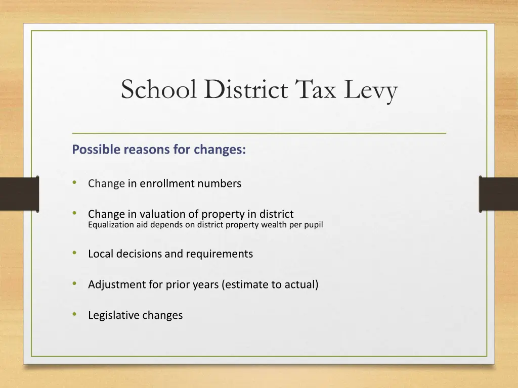 school district tax levy