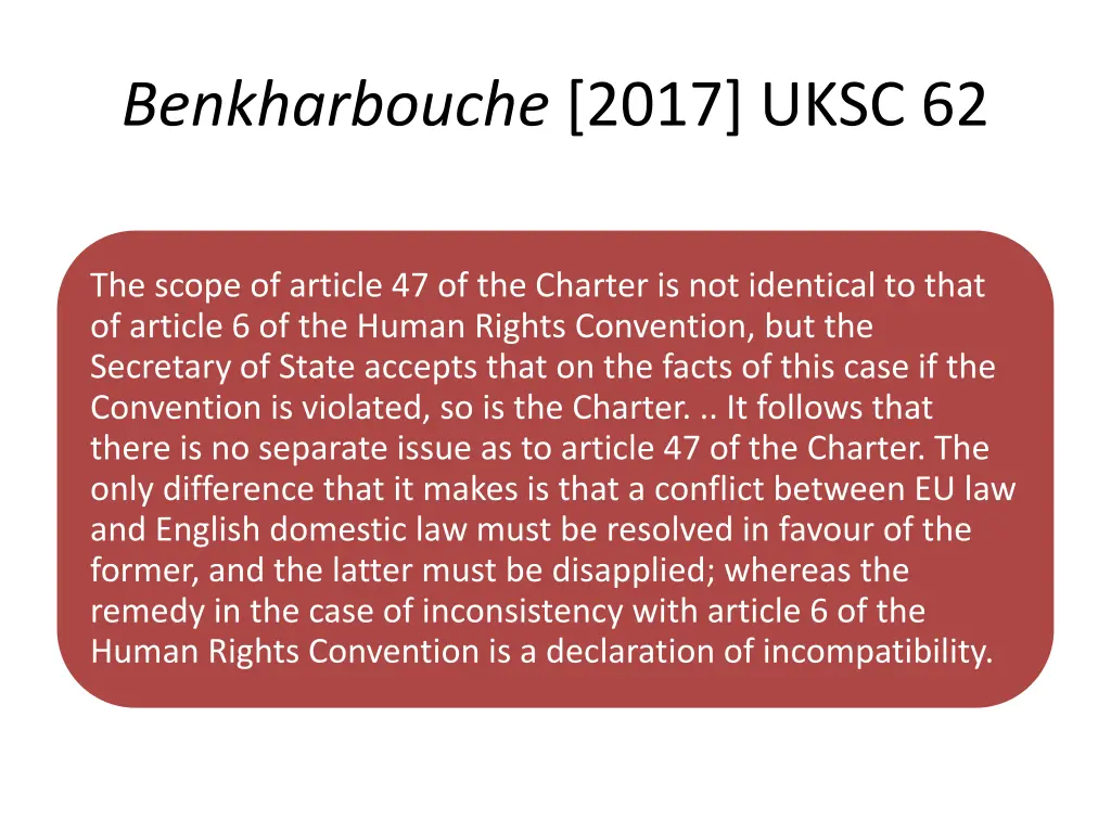 benkharbouche 2017 uksc 62