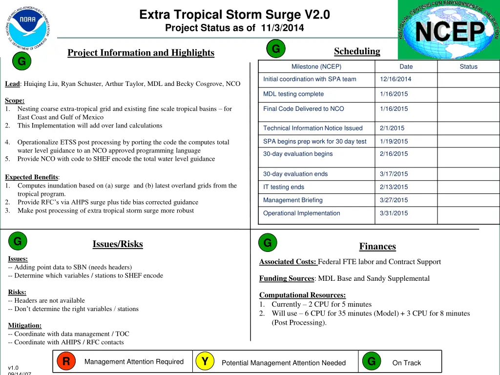 extra tropical storm surge v2 0 project status