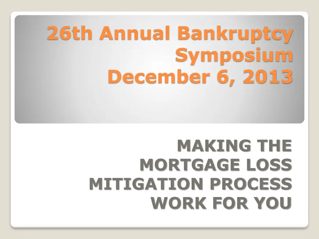 26th annual bankruptcy