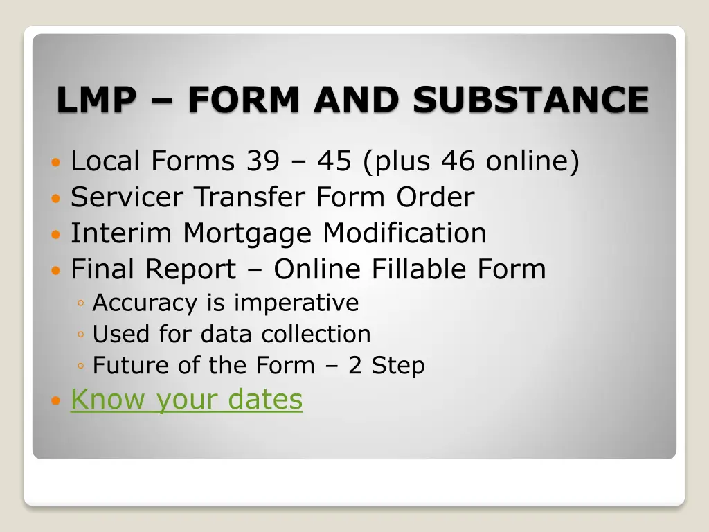 lmp form and substance