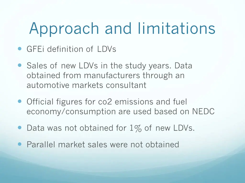 approach and limitations