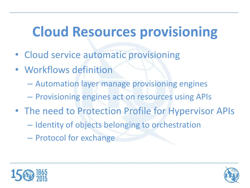 cloud resources provisioning