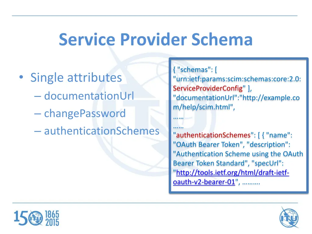 service provider schema