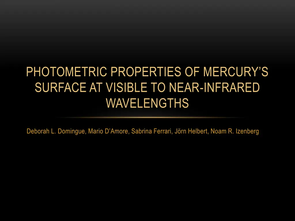 photometric properties of mercury s surface
