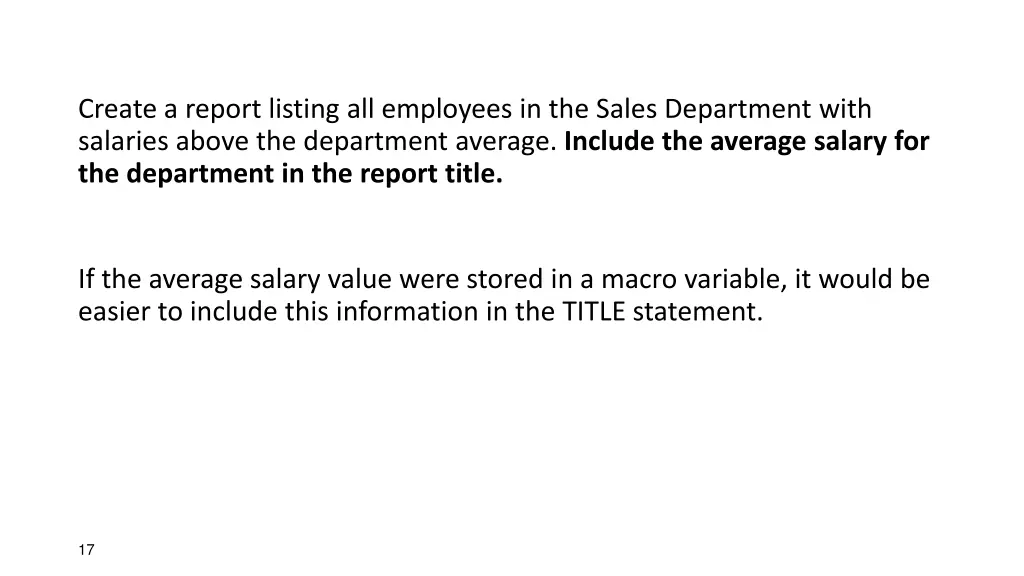 create a report listing all employees