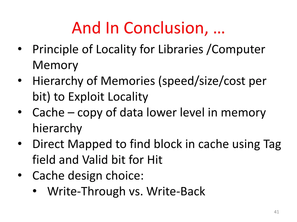 and in conclusion principle of locality