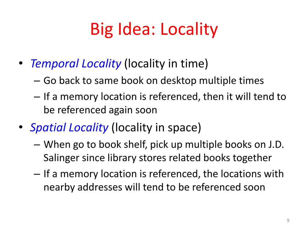 big idea locality