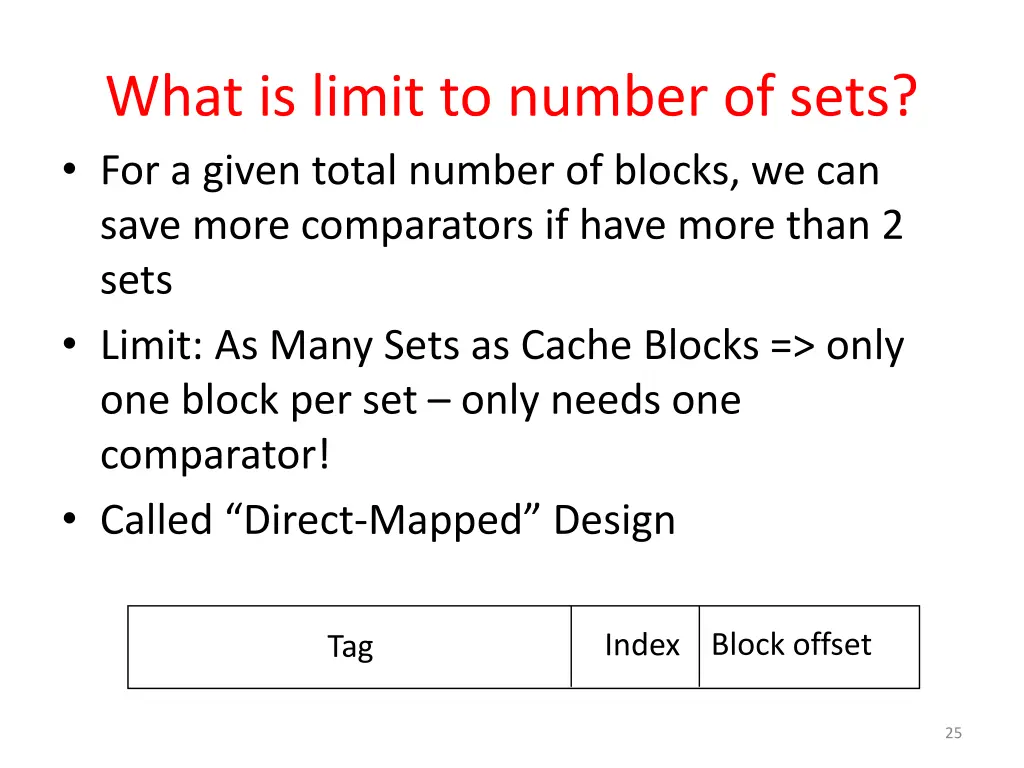 what is limit to number of sets for a given total