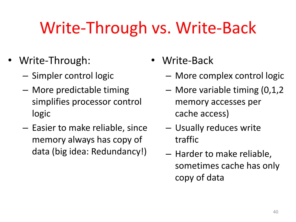 write through vs write back