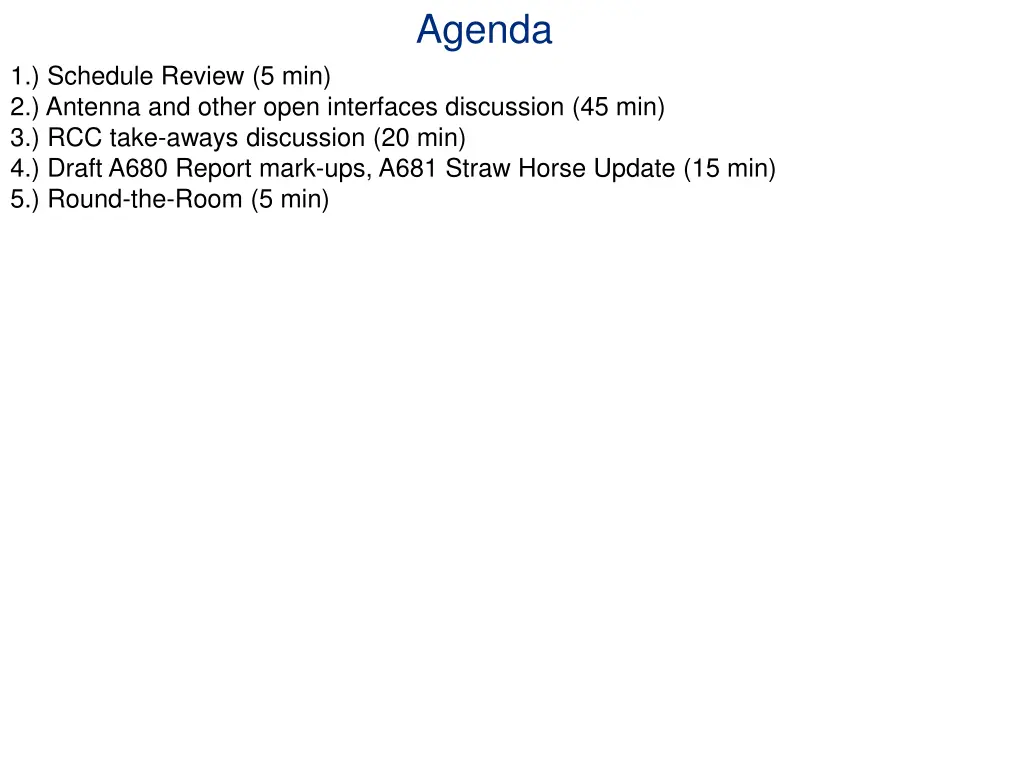 agenda