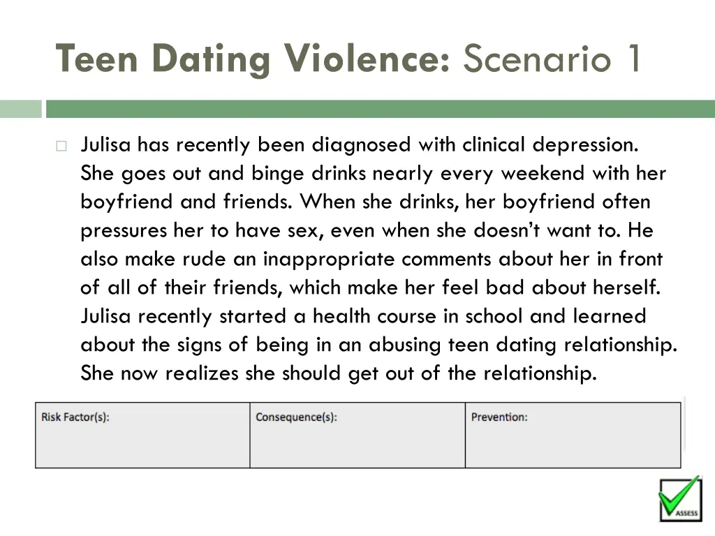 teen dating violence scenario 1