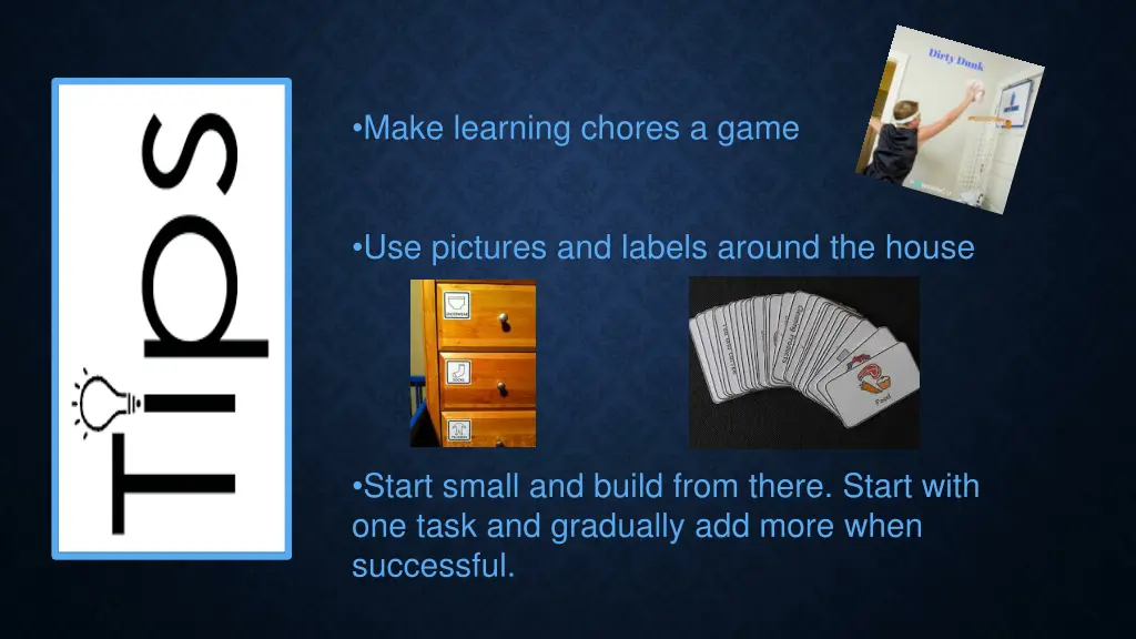 make learning chores a game