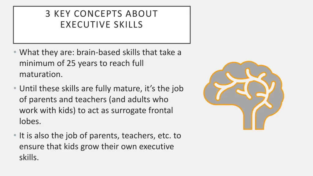 3 key concepts about executive skills