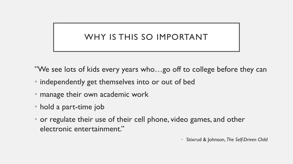why is this so important
