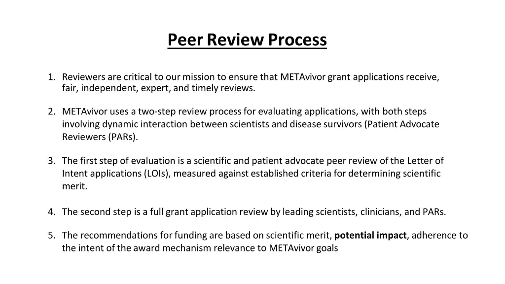 peer review process