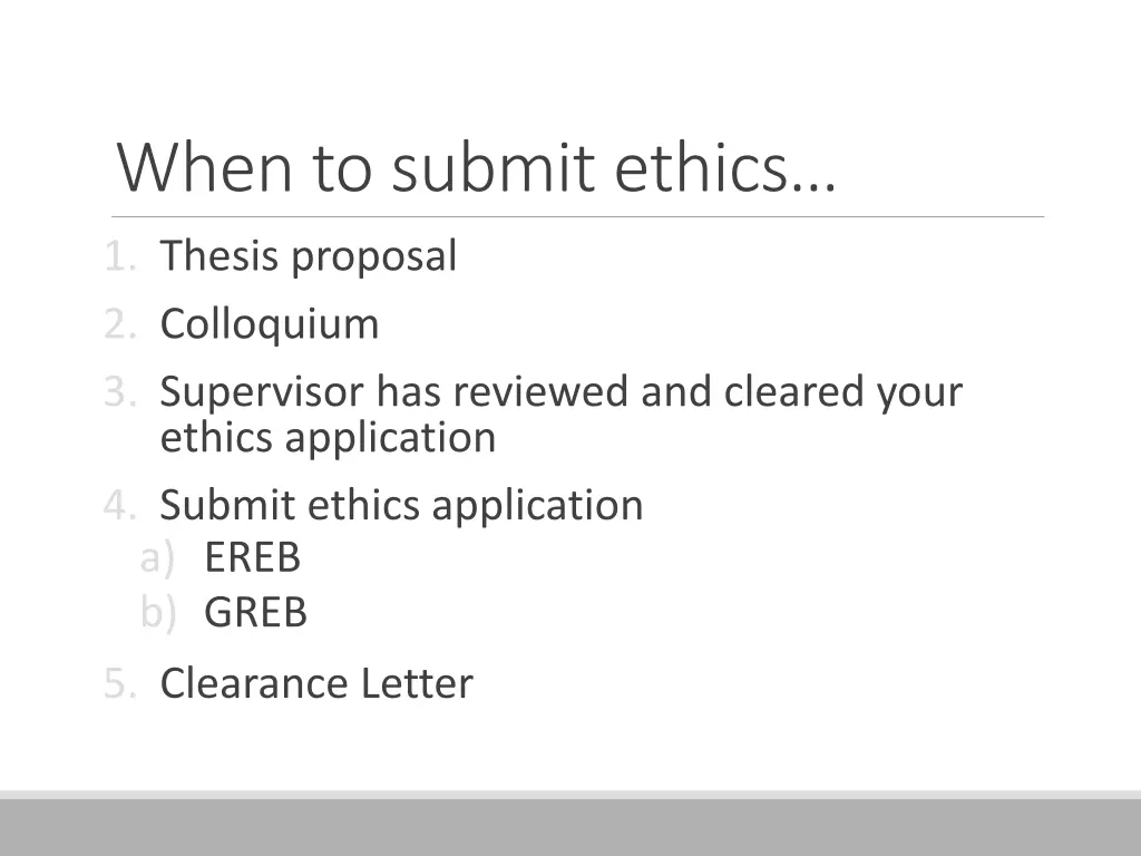 when to submit ethics
