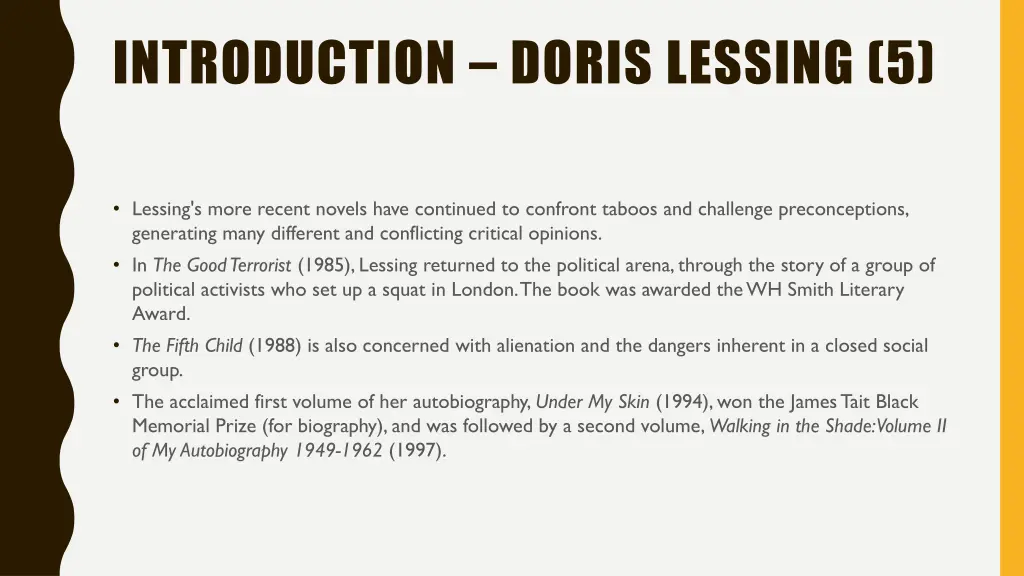 introduction doris lessing 5