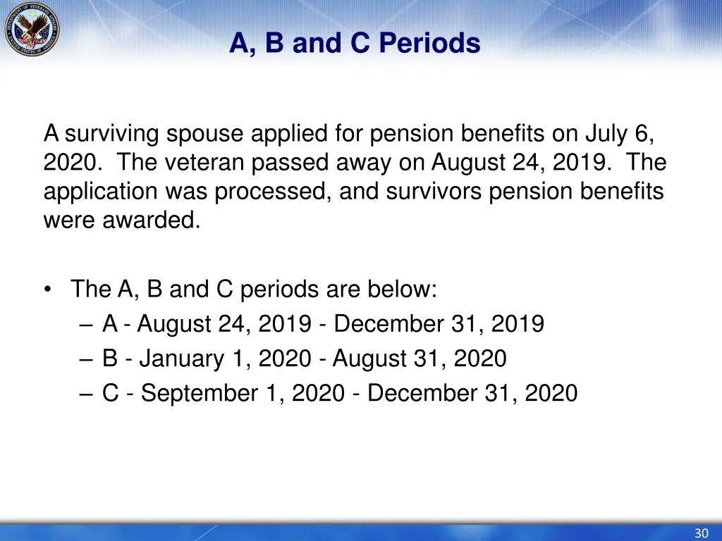 a b and c periods 1
