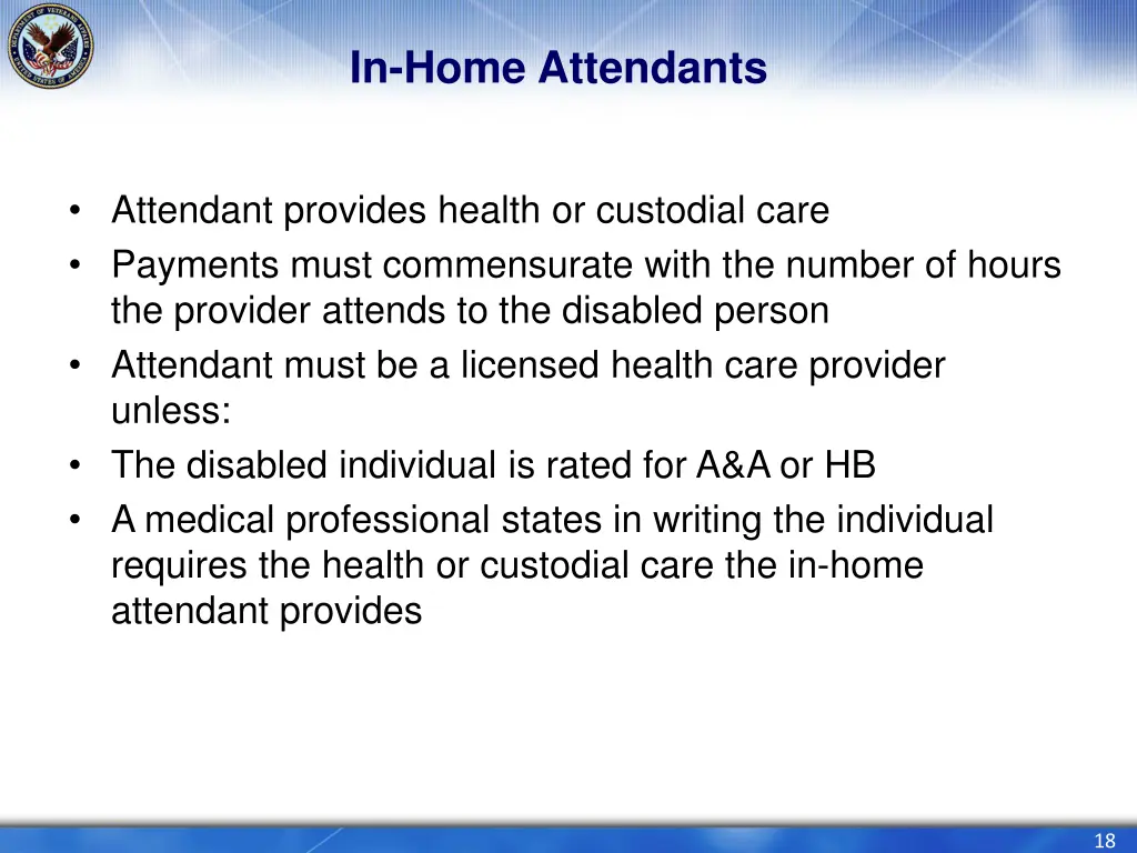 in home attendants