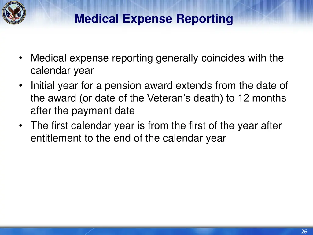medical expense reporting